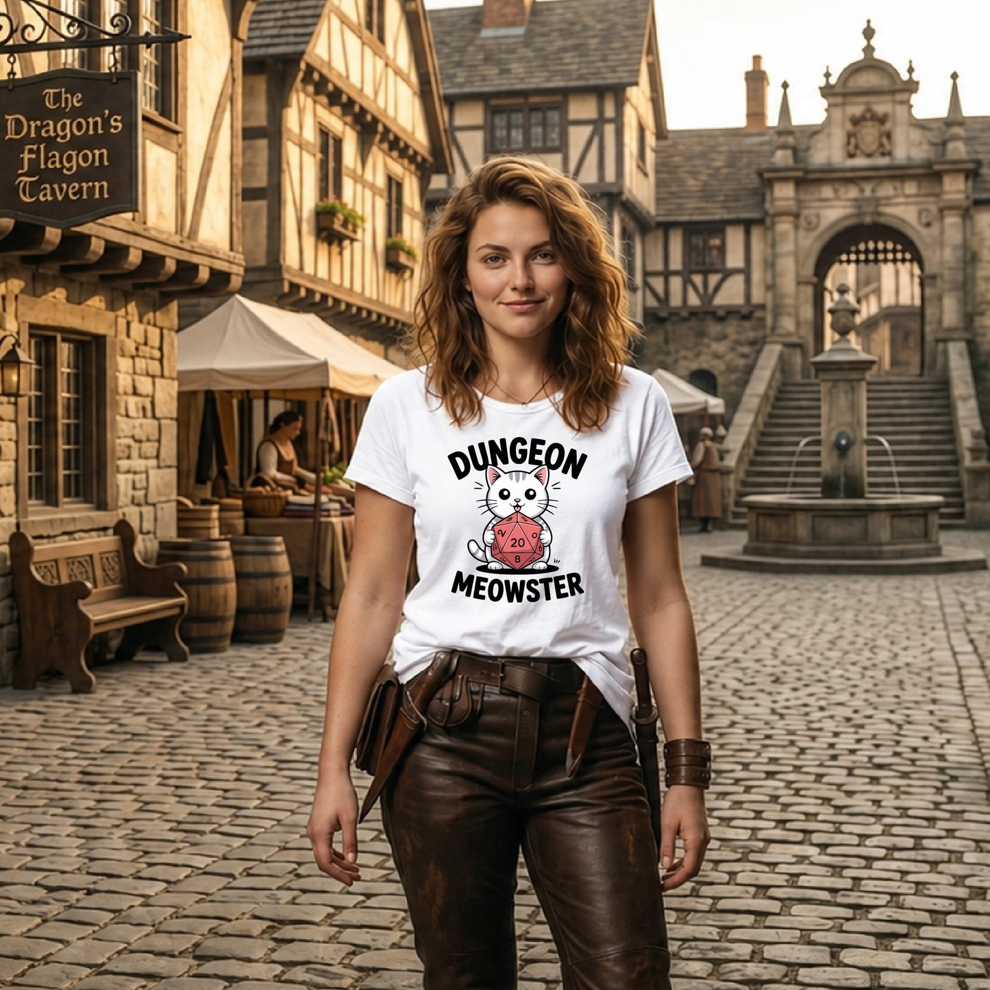 D20 "Dungeon Meowster" Short Sleeve Tee
