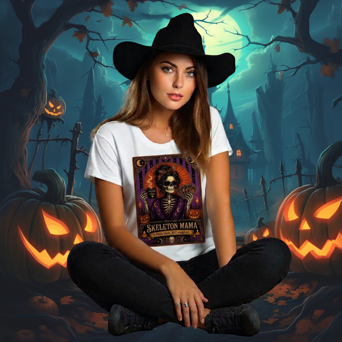 "Skeleton Mama" Halloween Tee