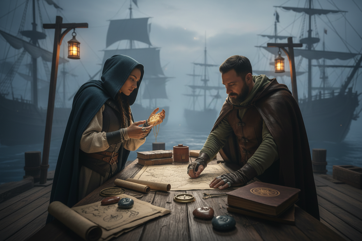 Sigil Harbor Fantasy Dock Hero